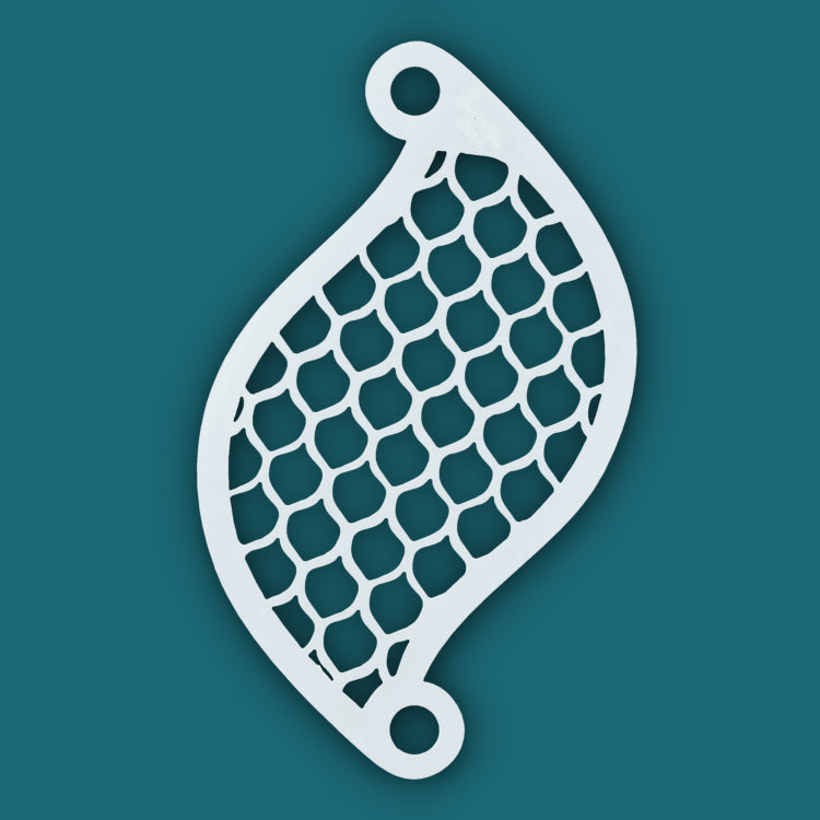 Pochoir ecailles - Face apint stencil scales
