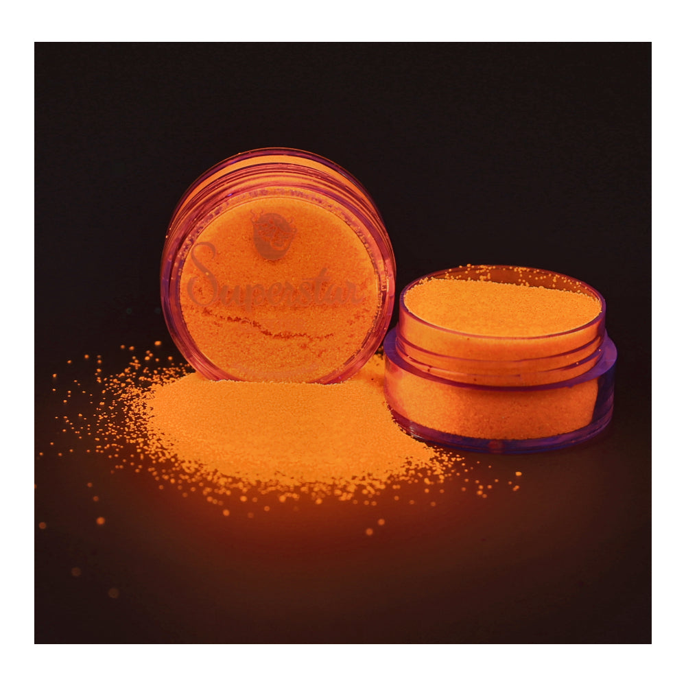 Paillettes orange fluorescent