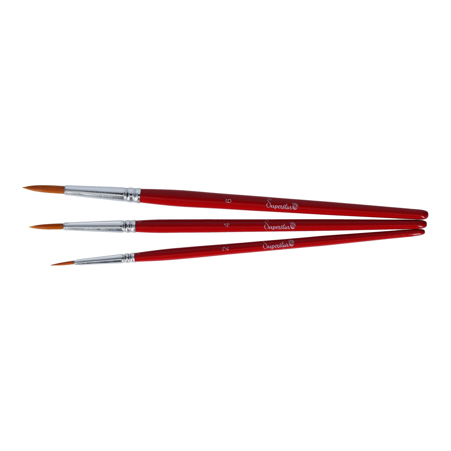 Set de pinceaux rond synthétiques n°2,4,6