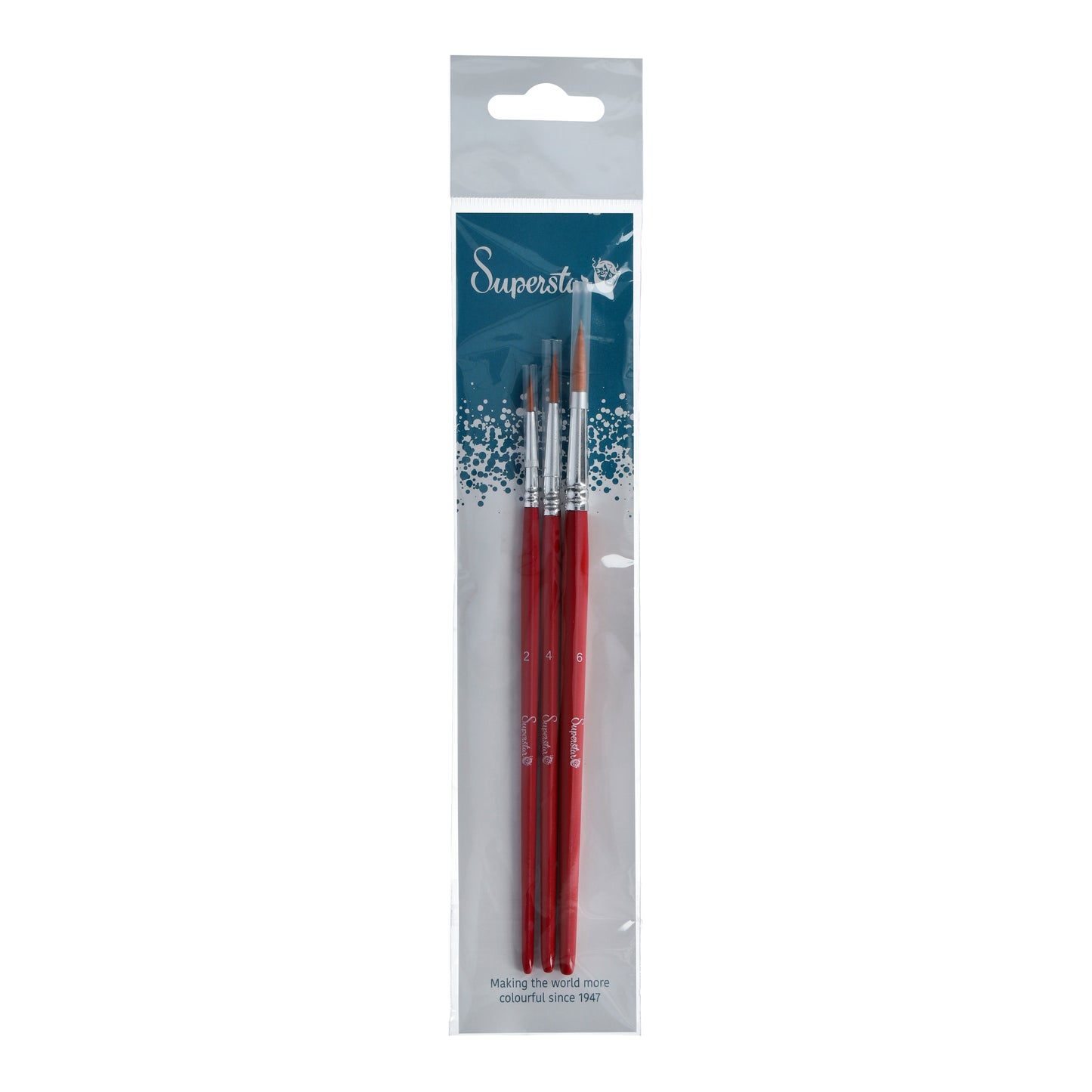 Set de pinceaux rond synthétiques n°2,4,6