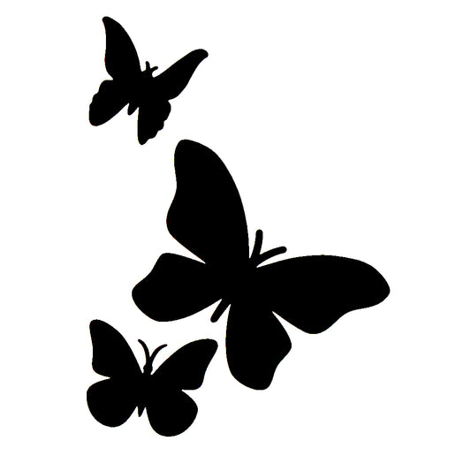 Pochoir tatouage - trois papillons - Butterfly trio