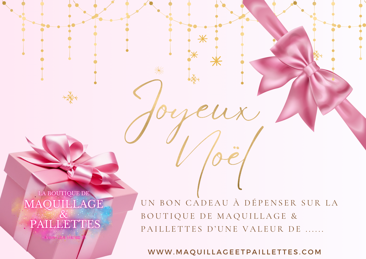 Carte cadeau de Noël