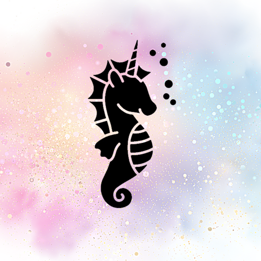 Pochoir tatouage Hippocorne - Unicorn sea horse