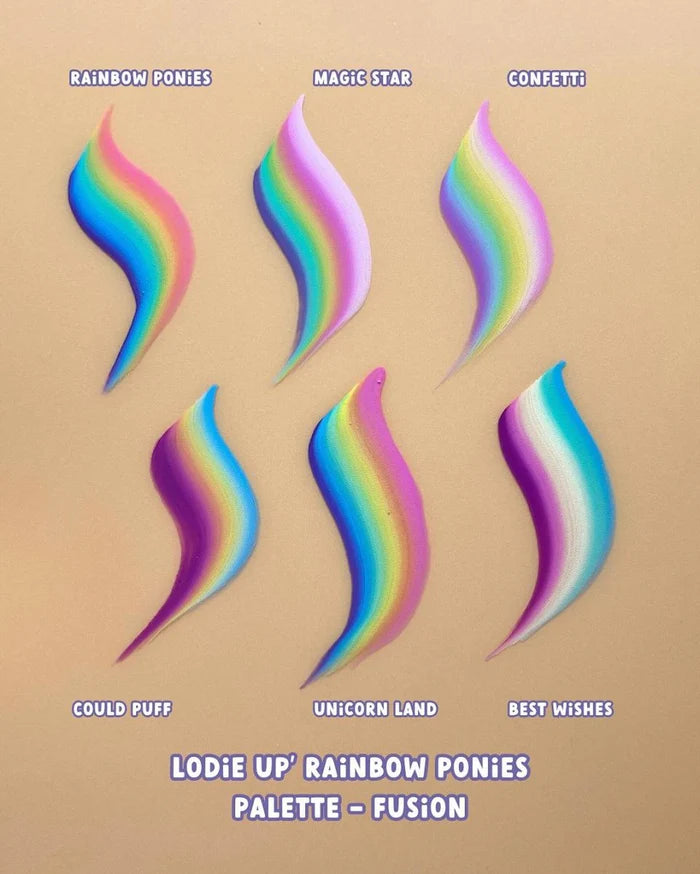 Lodie Up Rainbow Ponies Palette | Palette poney Arc en Ciel | 6x10g