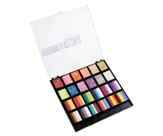 Fusion one stroke & Glitter cream palette |  Rainbow Palette
