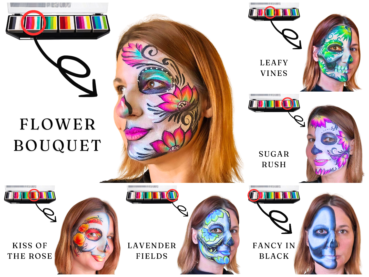 Palette Sugar Skull | Crâne en Sucre | 6x10g