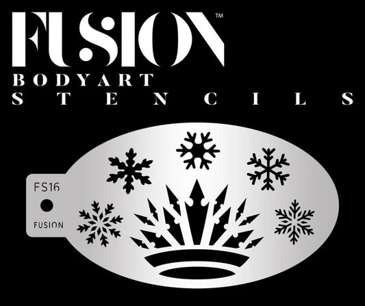 Princess snow queen crown face paint stencil-FS16 - Pochoir Princesse des neiges