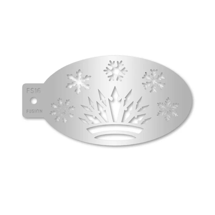 Princess snow queen crown face paint stencil-FS16 - Pochoir Princesse des neiges